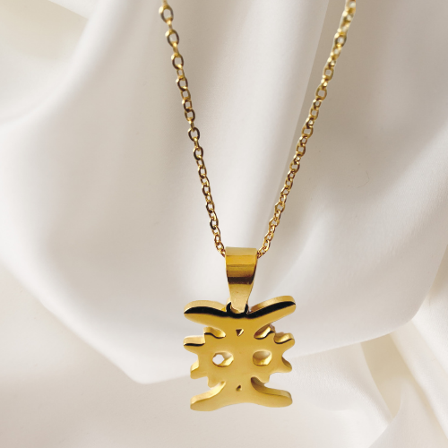 Ga Samai - Ga symbol of Gratitude is Adashi suspended on a delicate chain necklace